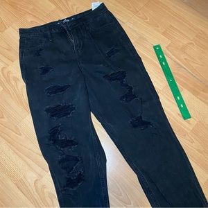 hollister black Vintage Stretch Ultra High-Rise Mom Jeans